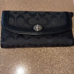 Authentic Coach Black Signature Wallet